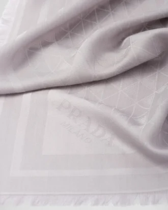 Chal de jacquard de seda y lana Symbole