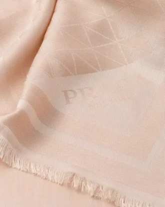 Chal de jacquard de seda y lana Symbole