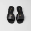 Chanclas de charol Saffiano Chanclas de charol Saffiano