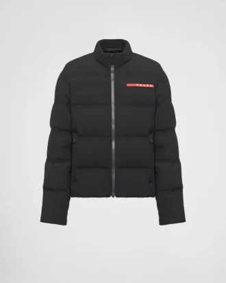 Chaqueta acolchada corta de punto técnico