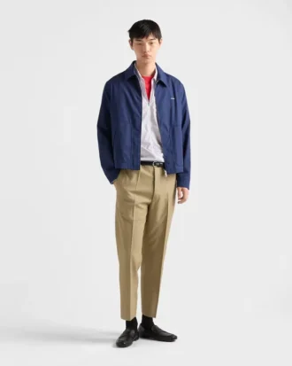 Chaqueta blouson de algodón técnico con cremallera