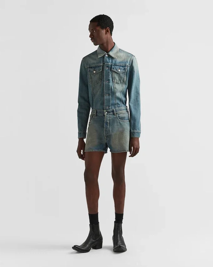 Chaqueta blouson de mezclilla Chaqueta blouson de mezclilla