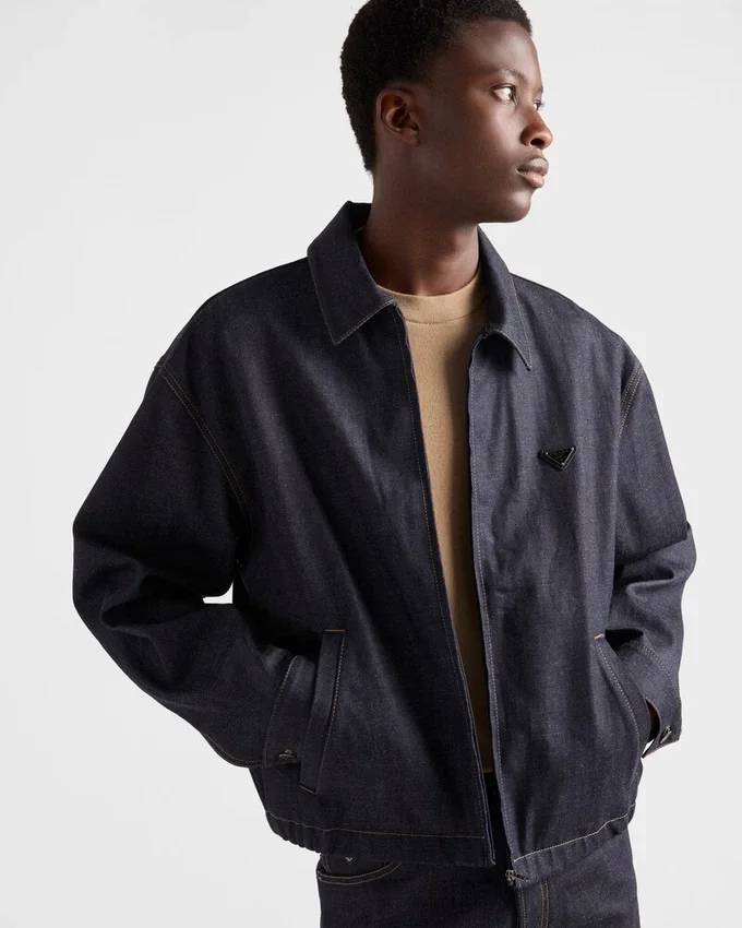 Chaqueta blouson de mezclilla Chaqueta blouson de mezclilla