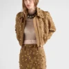 Chaqueta blusón con bordado en forma de chevron Chaqueta blusón con bordado en forma de chevron
