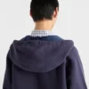 Chaqueta blusón con capucha de tejido técnico Chaqueta blusón con capucha de tejido técnico