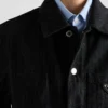 Chaqueta blusón de denim con diseño en chevron Chaqueta blusón de denim con diseño en chevron