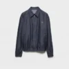 Chaqueta blusón de denim de cambray con cremallera Chaqueta blusón de denim de cambray con cremallera