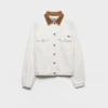 Chaqueta blusón de denim desgastado Chaqueta blusón de denim desgastado