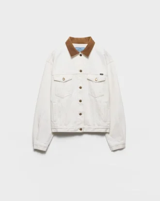 Chaqueta blusón de denim desgastado