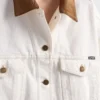Chaqueta blusón de denim desgastado Chaqueta blusón de denim desgastado