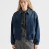 Chaqueta blusón de denim lavado Chaqueta blusón de denim lavado