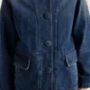 Chaqueta blusón de denim lavado Chaqueta blusón de denim lavado