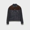 Chaqueta blusón de denim y gamuza Chaqueta blusón de denim y gamuza