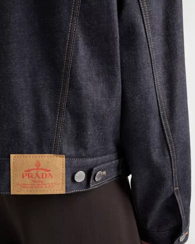 Chaqueta blusón de denim y gamuza Chaqueta blusón de denim y gamuza
