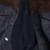 Chaqueta blusón de denim y gamuza Chaqueta blusón de denim y gamuza