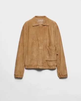 Chaqueta blusón de gamuza