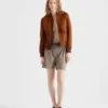 Chaqueta blusón de gamuza