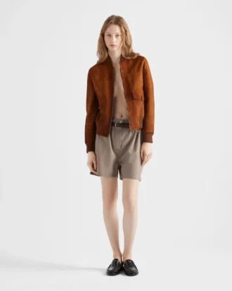 Chaqueta blusón de gamuza