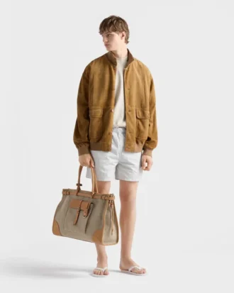 Chaqueta blusón de gamuza
