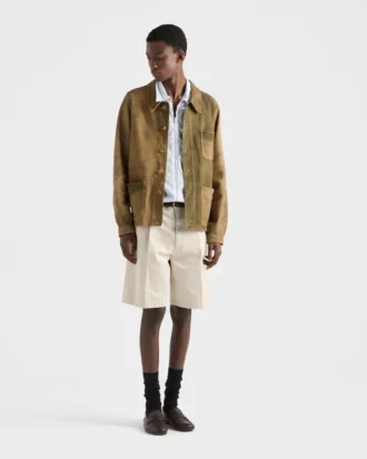 Chaqueta blusón de gamuza