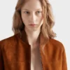 Chaqueta blusón de gamuza