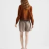 Chaqueta blusón de gamuza