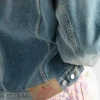 Chaqueta blusón de mezclilla y cuero Chaqueta blusón de mezclilla y cuero