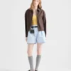 Chaqueta blusón de mohair de cabrito