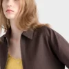 Chaqueta blusón de mohair de cabrito