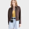 Chaqueta blusón de mohair de cabrito