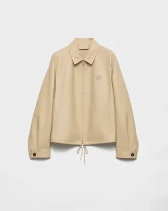 Chaqueta blusón de piel napa