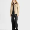Chaqueta blusón de piel napa