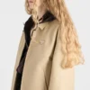 Chaqueta blusón de piel napa