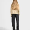 Chaqueta blusón de piel napa