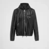 Chaqueta blusón reversible de napa y Re-Nylon Chaqueta blusón reversible de napa y Re-Nylon