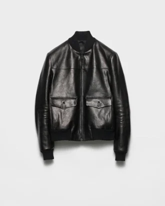 Chaqueta bomber de cuero