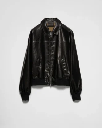 Chaqueta bomber de cuero