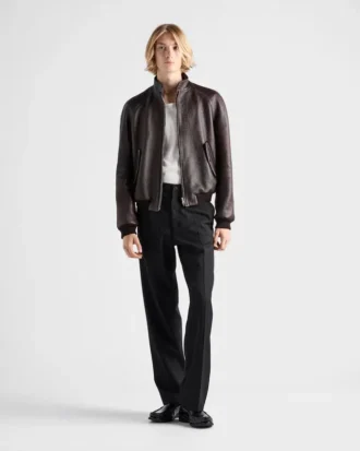 Chaqueta bomber de cuero Chaqueta bomber de cuero
