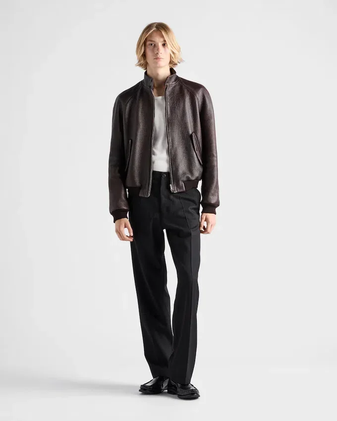 Chaqueta bomber de cuero Chaqueta bomber de cuero