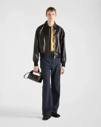 Chaqueta bomber de cuero