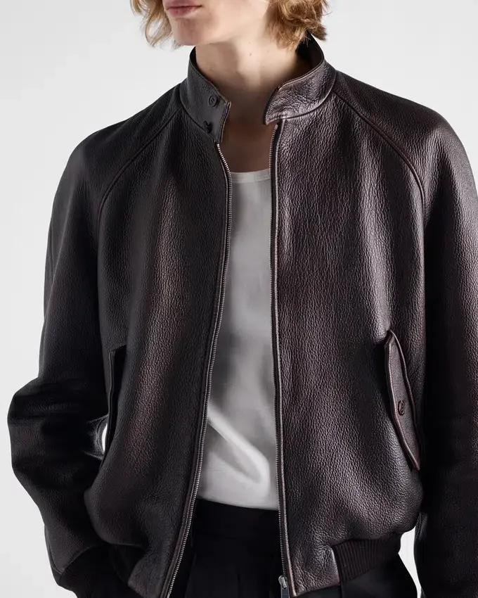 Chaqueta bomber de cuero Chaqueta bomber de cuero