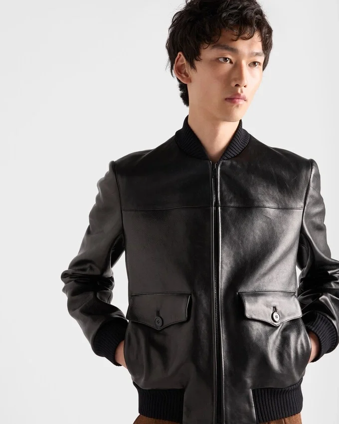 Chaqueta bomber de cuero Chaqueta bomber de cuero
