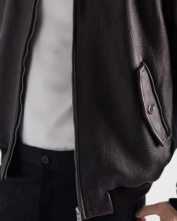 Chaqueta bomber de cuero Chaqueta bomber de cuero