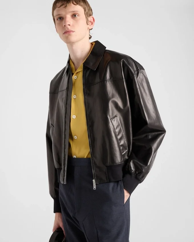 Chaqueta bomber de cuero Chaqueta bomber de cuero