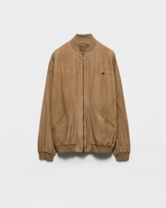Chaqueta bomber de gamuza
