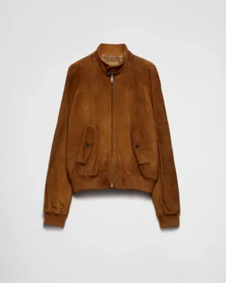 Chaqueta bomber de gamuza