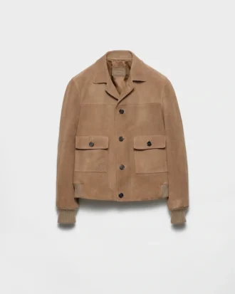Chaqueta bomber de gamuza