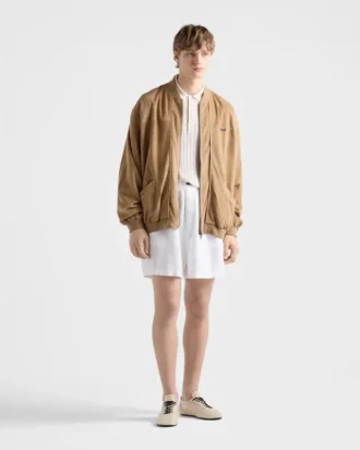 Chaqueta bomber de gamuza
