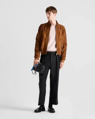 Chaqueta bomber de gamuza