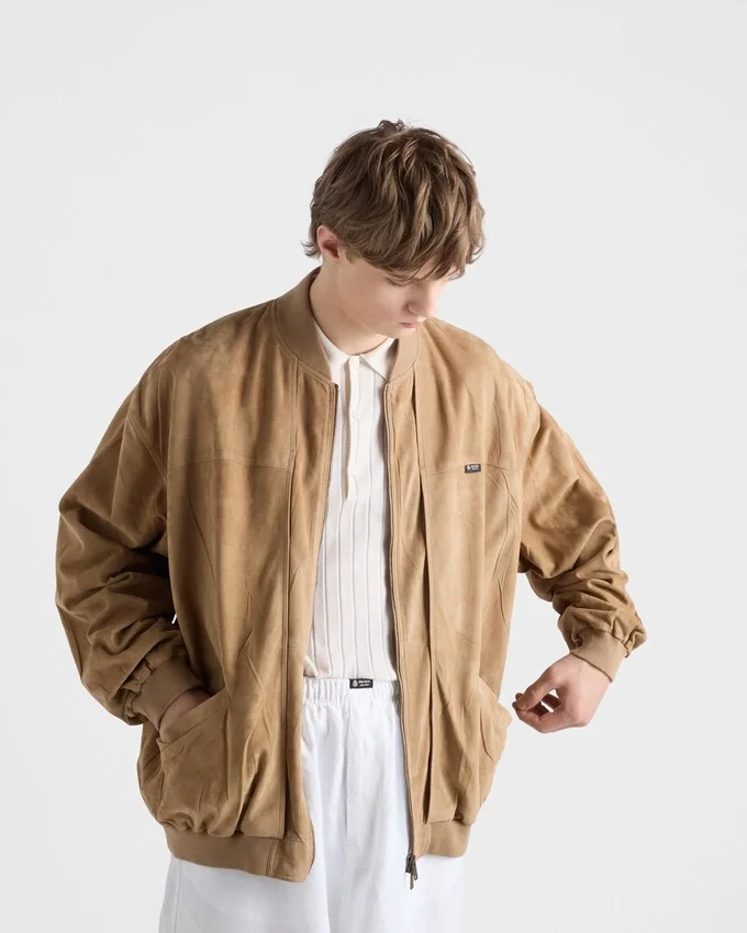 Chaqueta bomber de gamuza Chaqueta bomber de gamuza